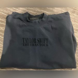 taylor swift eras tour blue crew neck - nwt